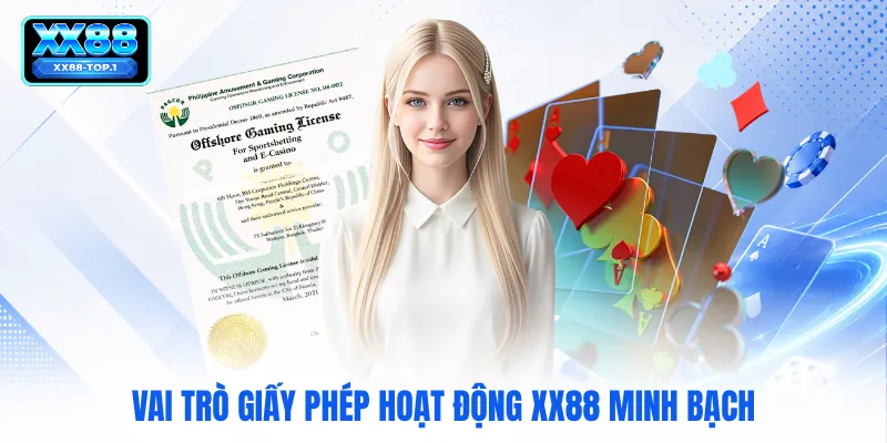 Vai trò giấy phép hoạt động XX88 minh bạch